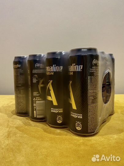 12 банок с энергетическим напитком Adrenaline rush