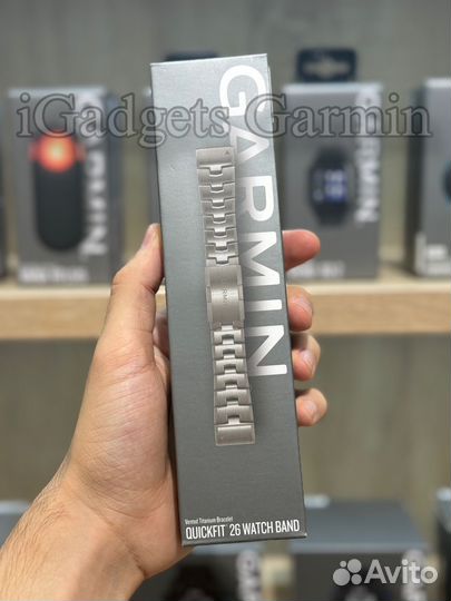 Ремешок Garmin QuickFit 26 mm DLC Titanium Silver