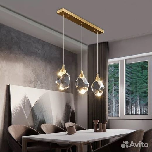 Подвесной светильник - в кухню/спальню (Кристалл)
