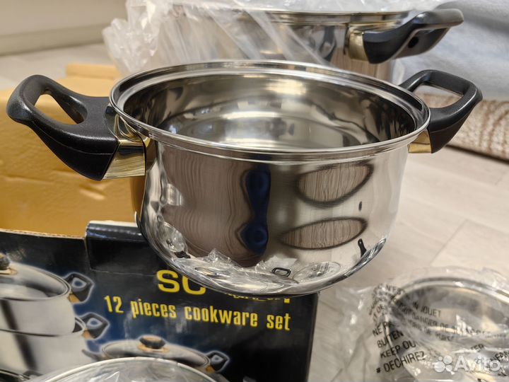Набор посуды кастрюль Новый нержавеющая сталь