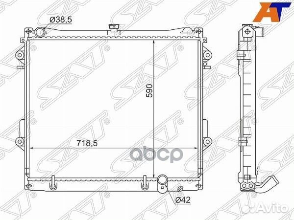 Радиатор Toyota Land Cruiser (J200) 07-21 / Lexus