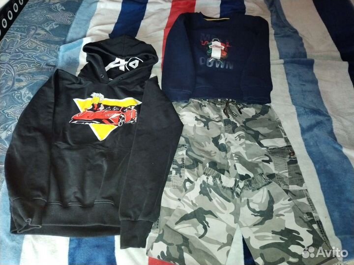 Футболки, толстовка, штаны р-р 134-152 новые и б/у