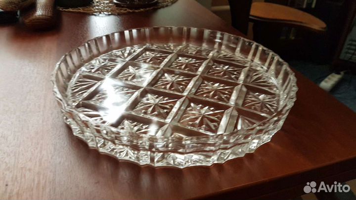 Хрусталь СССР блюда, рюмки, ваза, подсвеч., графин