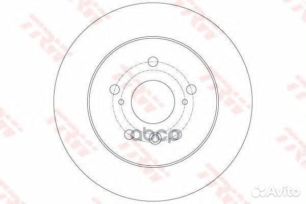 Диск тормозной задний toyota Camry 06- DF6176 TRW