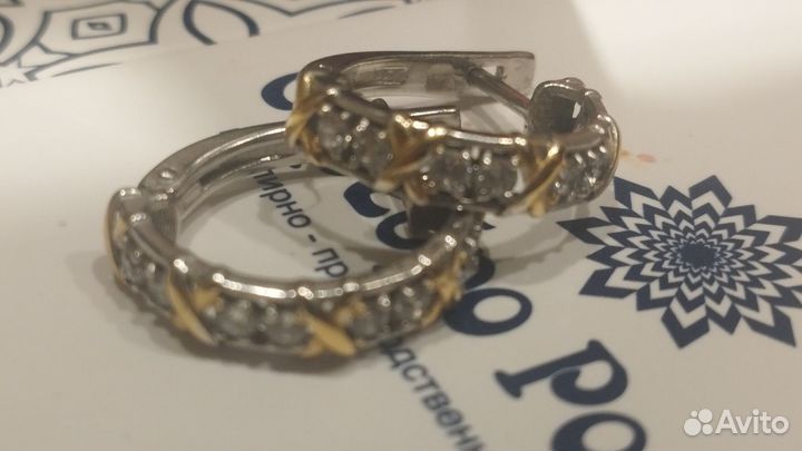 Серебряные серьги под тифанни