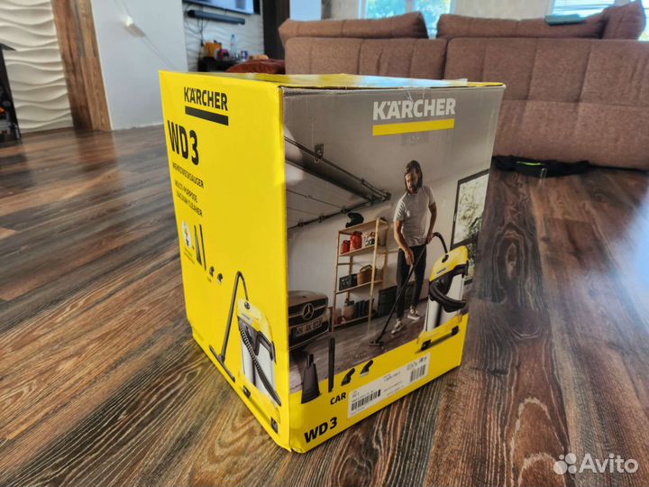 Моющий пылесос Kercher WD3 S V-17/6/20 CAR