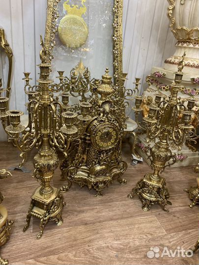 Бронзовый набор для каминна