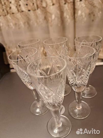 Рюмки хрустальные ссср. Для ликёра, коньяка