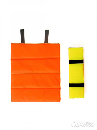 Пляжная сидушка непромокаемая жёлтая с ручками