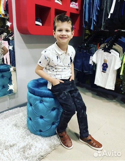 Батник в краске поло Ralph Lauren