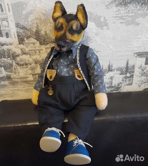 Немецкая овчарка Тедди игрушка