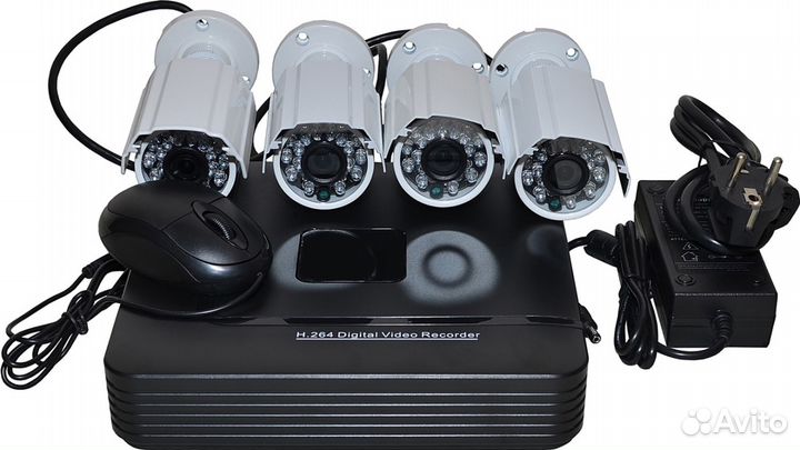 Комплект видеонаблюдения HD с удалённым просмотром
