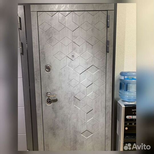 Входные металлические двери лофт бетон 3К магнит