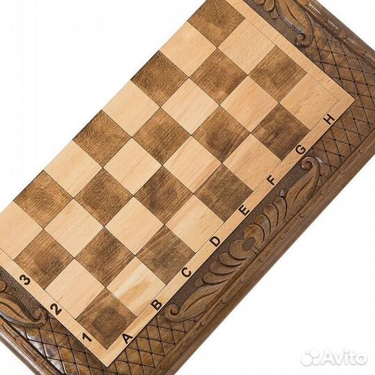 Шахматы и нарды резные Бухарест 50 х 50 см бук Армения 62605