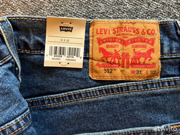 Джинсы levis 512 slim taper 31x32 original