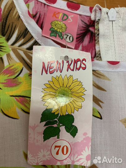 Платье для девочки 4-5 лет, хлопок