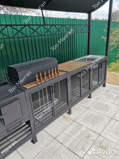 Мангал с крышей/мангальный комплекс