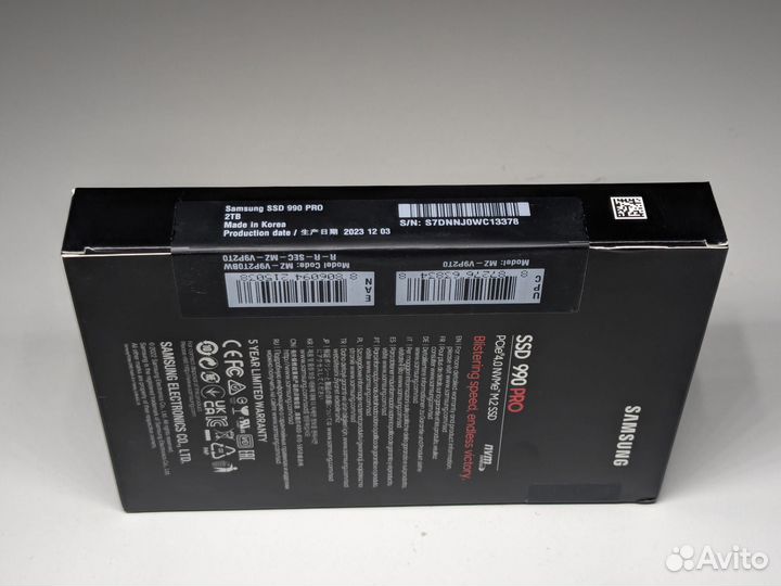 SSD M.2 Накопитель Samsung 990 PRO 2TB