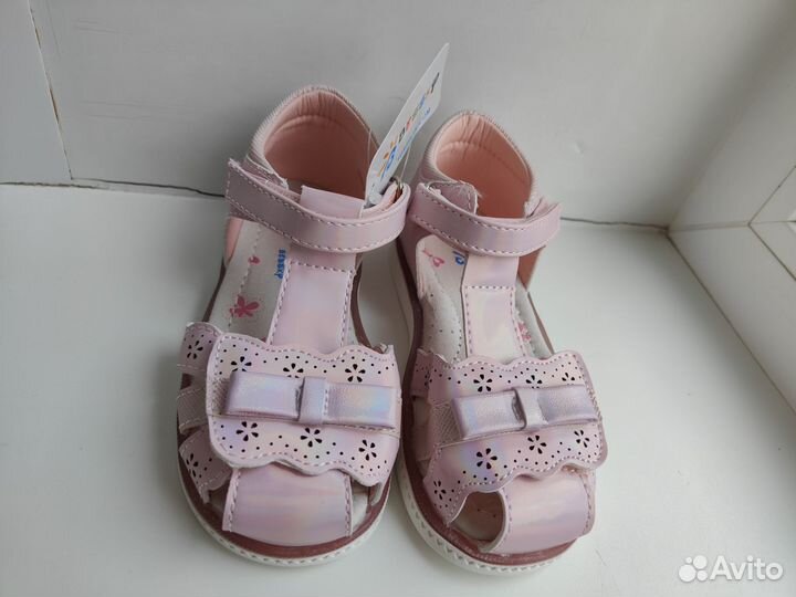 Сандалии новые р.26-31 сирень с бантиком Bessky