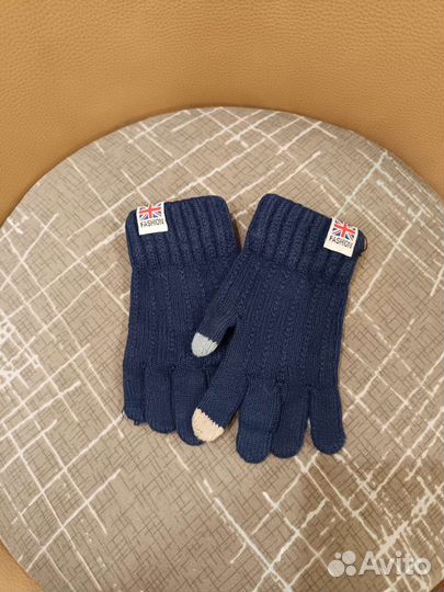 Шапка+перчатки весна-осень 4-5лет