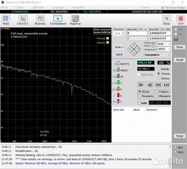 Жесткий диск 2,5 640 Гб