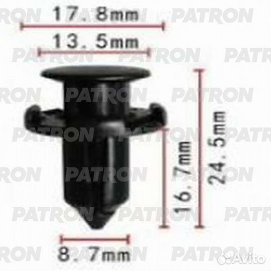 Patron P37-0163 Клипса пластмассовая ChryslerHyund