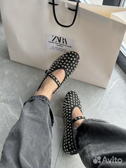 Балетки с камнями в стиле maison alaia