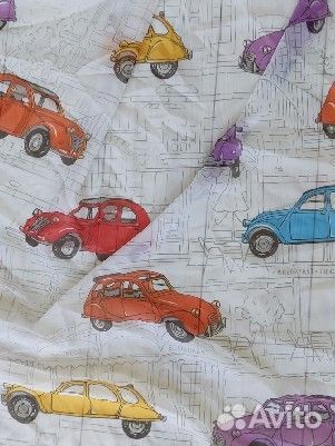 Тюль бу, с ретро автомобиля ми, 1 шт