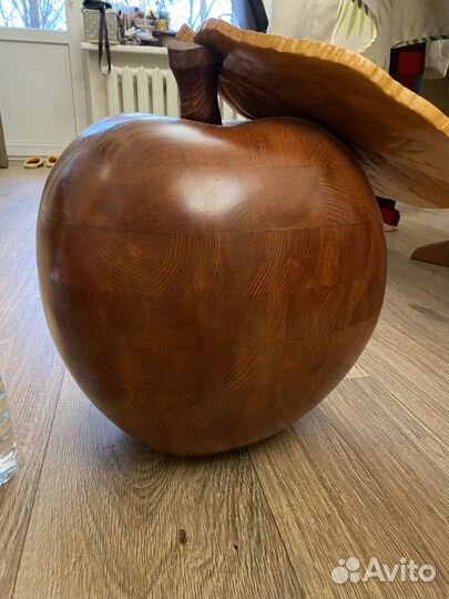 Яблоко декоративное из дерева интерьерное