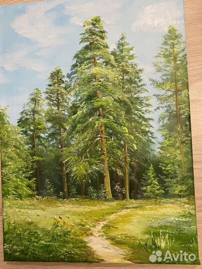 Картина маслом. Лес