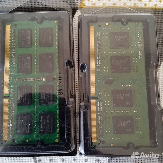 2 оперативные памяти so-dimm ddr3 8 GB(2x4gb) 1600
