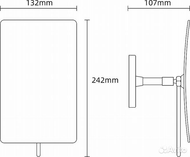 Косметическое зеркало Boheme Modern 506-CR Хром