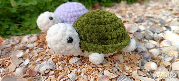 Черепашки. Игрушки вязаные крючком
