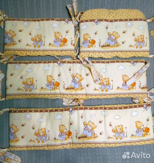 Бортики на кровать, круг для плавания на шею