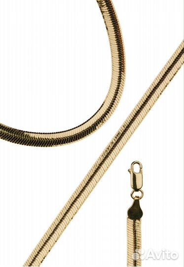 Цепь колье под лимонное золото