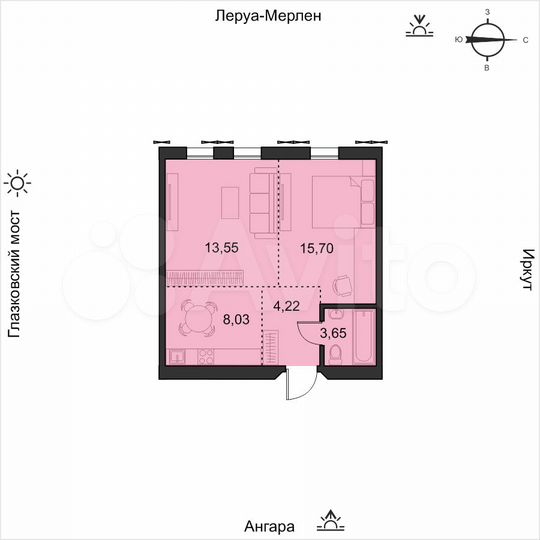 1-к. квартира, 44,9 м², 11/19 эт.