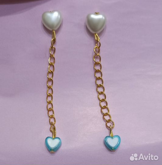 Сережки с сердечком