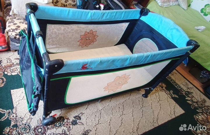 Детская кровать манеж с матрасом