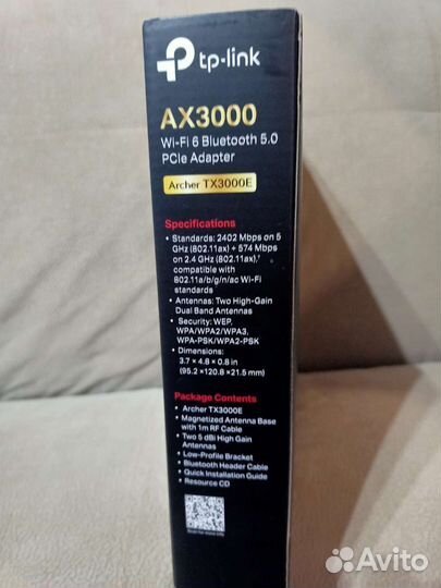Wifi 6 Bluetooth 5 адаптер TP-Link AX3000 новый