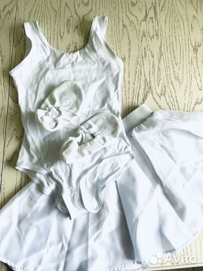 Купальник для гимнастики танцев с балетками юбкой