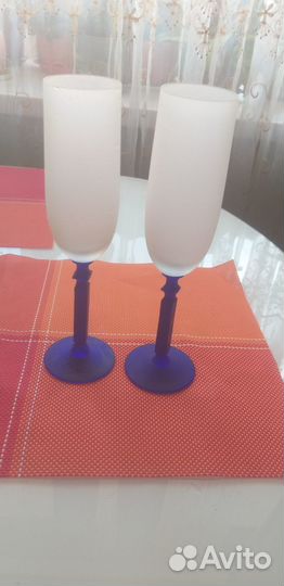 Фужеры свадебные хрустаььные.4 шт