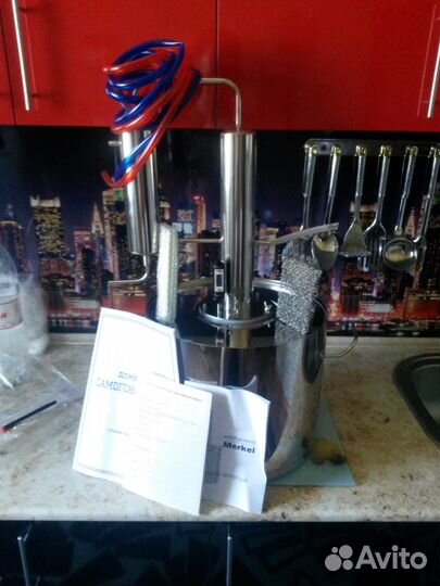 Самогонный аппарат-колонна Меркель проточный 20 л