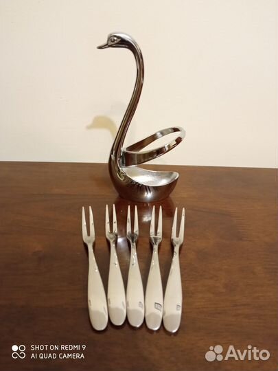 Новый столовый прибор держатель лебедь и вилочки