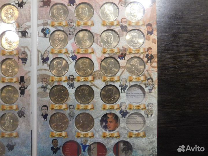 Альбом Президенты США (40 монет)