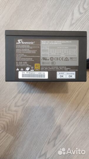 Блок питания seasonic 630Вт 80+Bronze