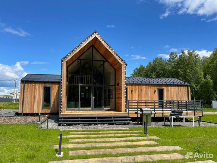 Барнхаус из полистиролбетона 104 кв м