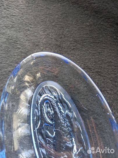 Шпротница цветное стекло СССР