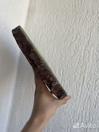 Картина маслом на спиле дерева « лесной ручей»