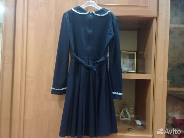 Платье школьное синее 134 140