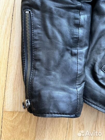 Кожаная куртка мужская armani